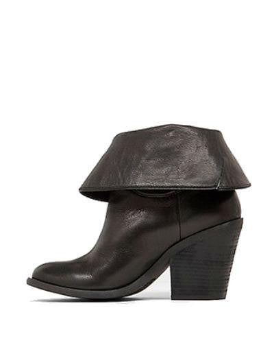 lucky black leather booties