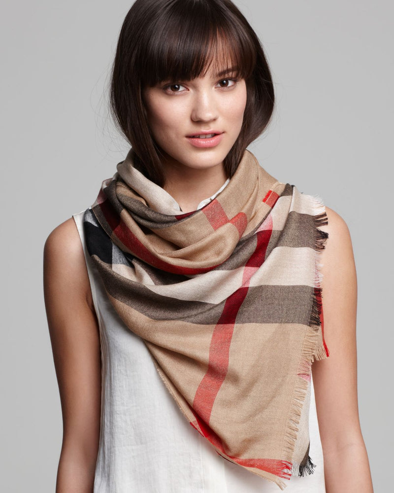 burberry sheer mega check scarf