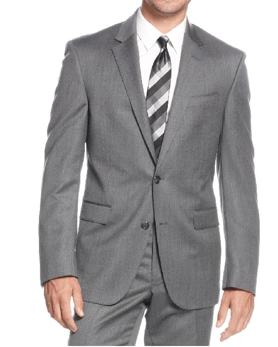 Kenneth Cole New York Slim-Fit Charcoal Sharkskin Suit – Fashionbarn shop
