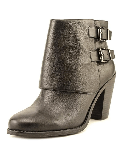 Jessica Simpson Women's 'Cainn' Black Leather Mid-heel Boots ...