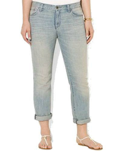 Lauren Ralph Lauren Plus Size Rolled-Cuff Boyfriend Jeans, Tuscan Wash ...