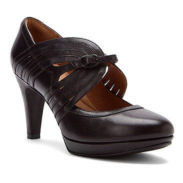 clarks womens black heels