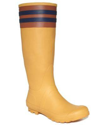 tommy hilfiger yellow rain boots