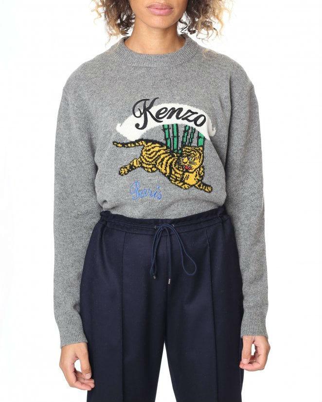 kenzo grey jumper womens