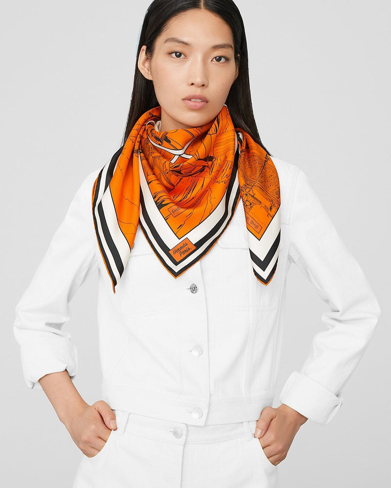 hermes wow double sided scarf