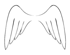 Angel wings drawing for candle