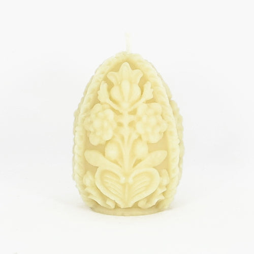 carved easter egg beeswax candle