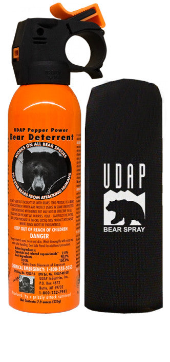 UDAP 12SO Bear Spray with Griz Guard Holster 7.9oz | Gear For