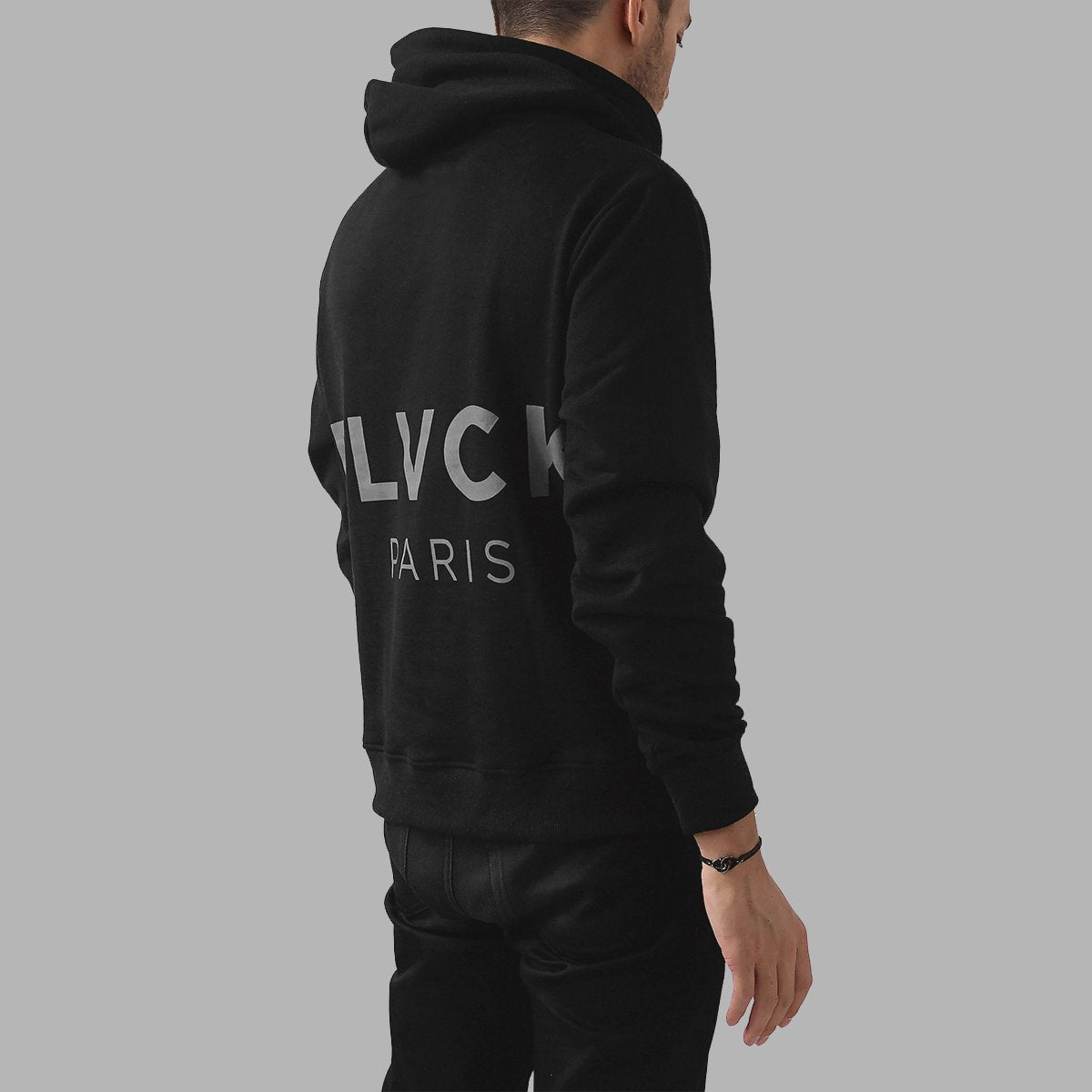 BOLD HOODIE [ BLVCK PARIS ] ロゴプリントプルオーバーパーカー