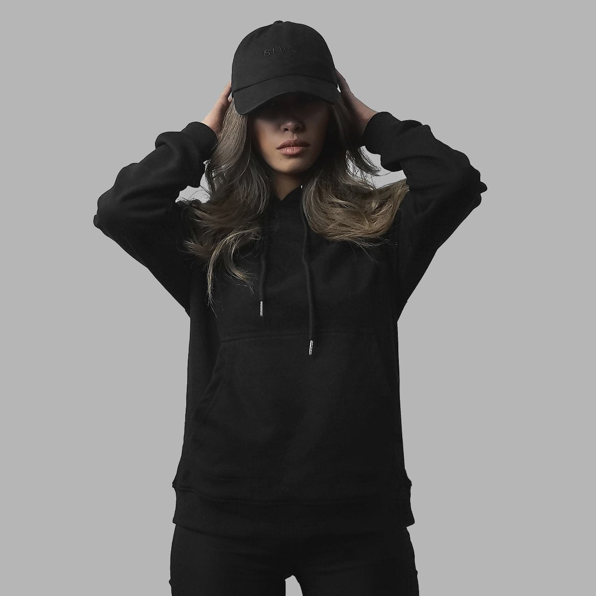 BOLD HOODIE [ BLVCK PARIS ] ロゴプリントプルオーバーパーカー