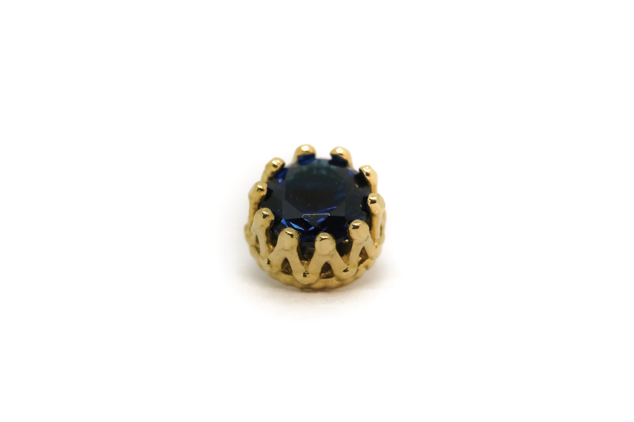 Anatometal Gold King End Brilliant Cut Sapphire Spec