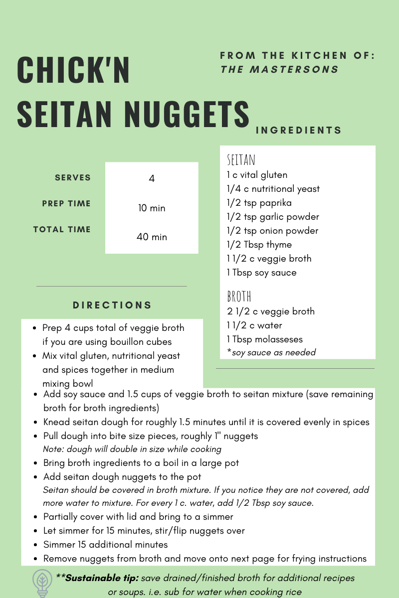 chick'n seitan recipe