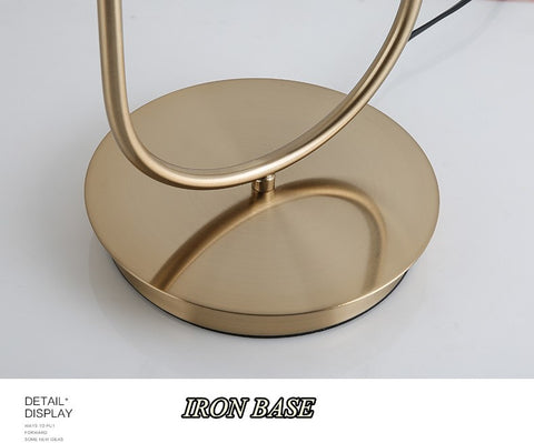 ART DECO GOLDEN BODY TABLE LAMP - LODAMER 