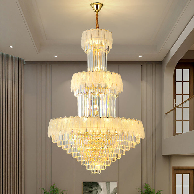 EUROPEAN SPIRAL FEATHER CHANDELIER - LODAMER