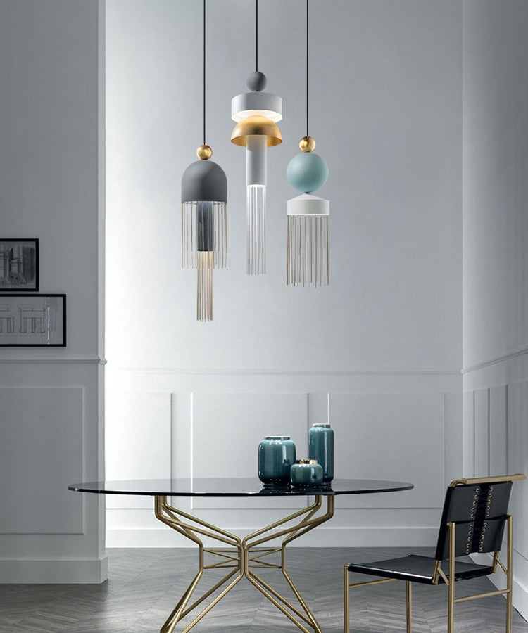 FRINGED GLASS PENDANT LAMP - LODAMER