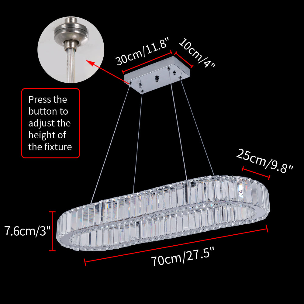 OVAL CRYSTAL CHANDELIER - LODAMER