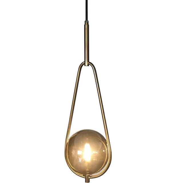 Nordic glass globe Pendant - globe pendant light