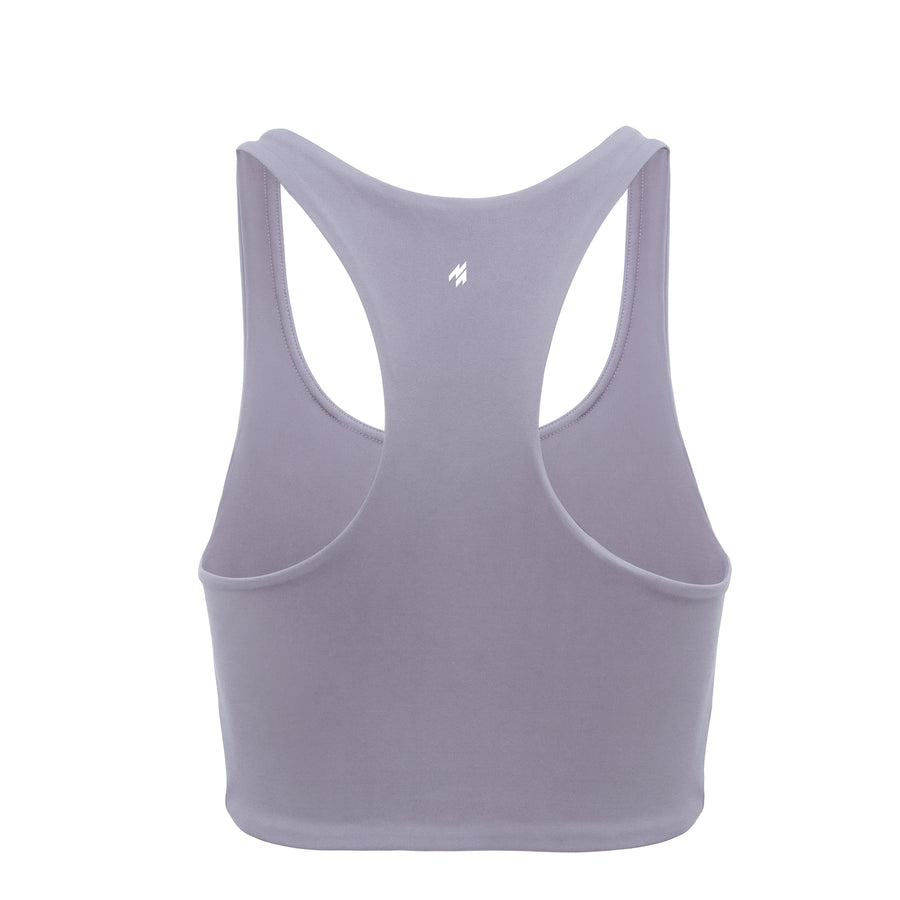 Lace Cross Back Strap Gym Bra Purple-Grey– TLC Sport