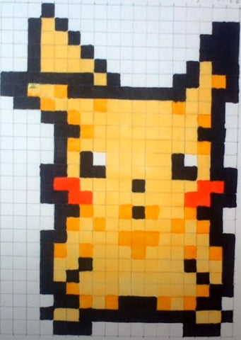 comment dessiner pikachu en pixel