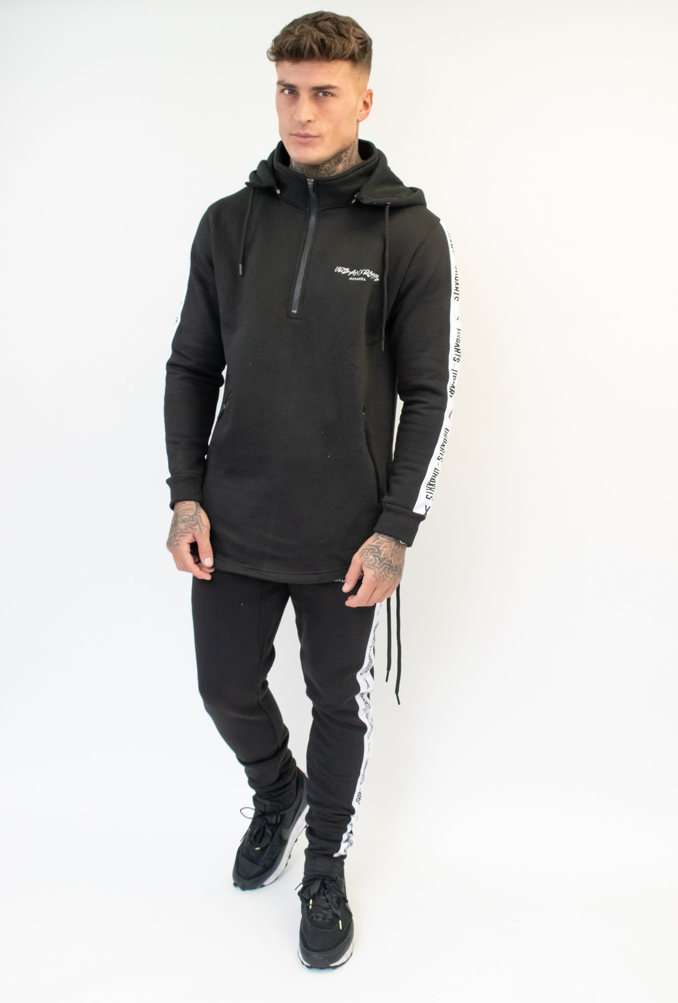 Urban X Roots Black Funnel Neck Tracksuit – STREET SECRET