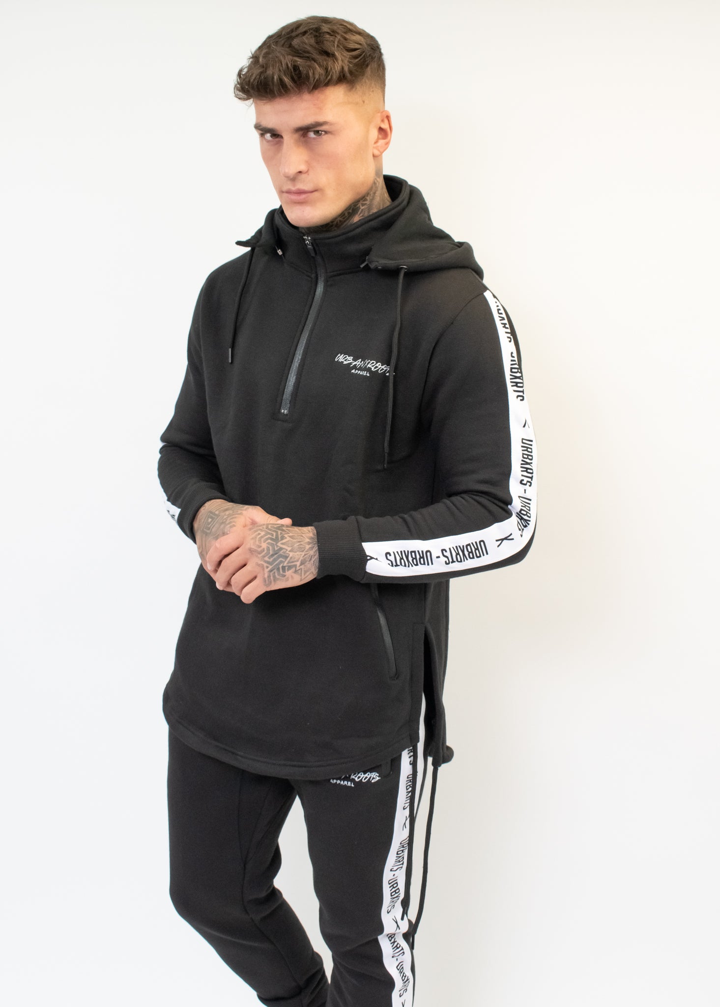 Urban X Roots Black Funnel Neck Tracksuit – STREET SECRET