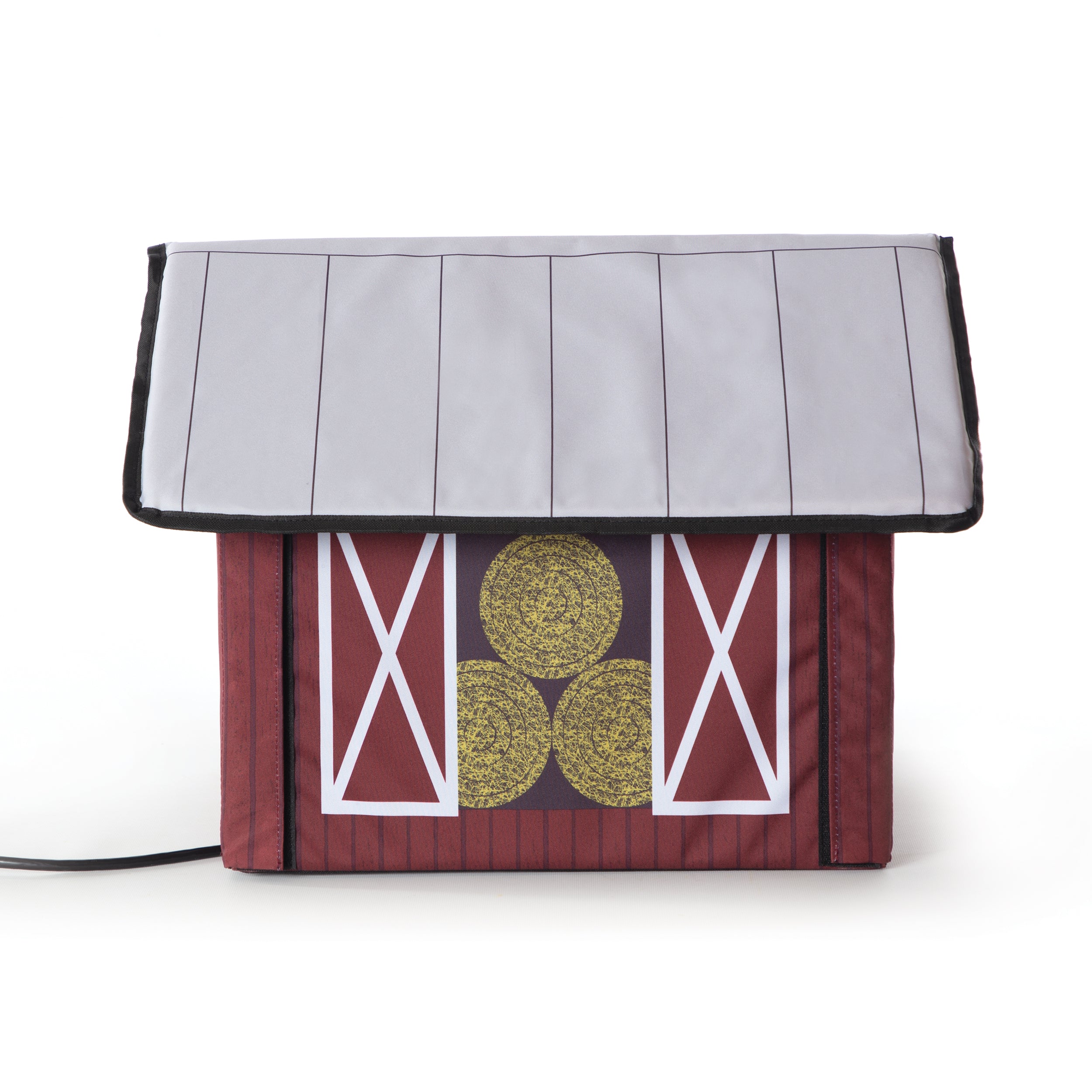Outdoor Kitty House - Barn Design - Side 1