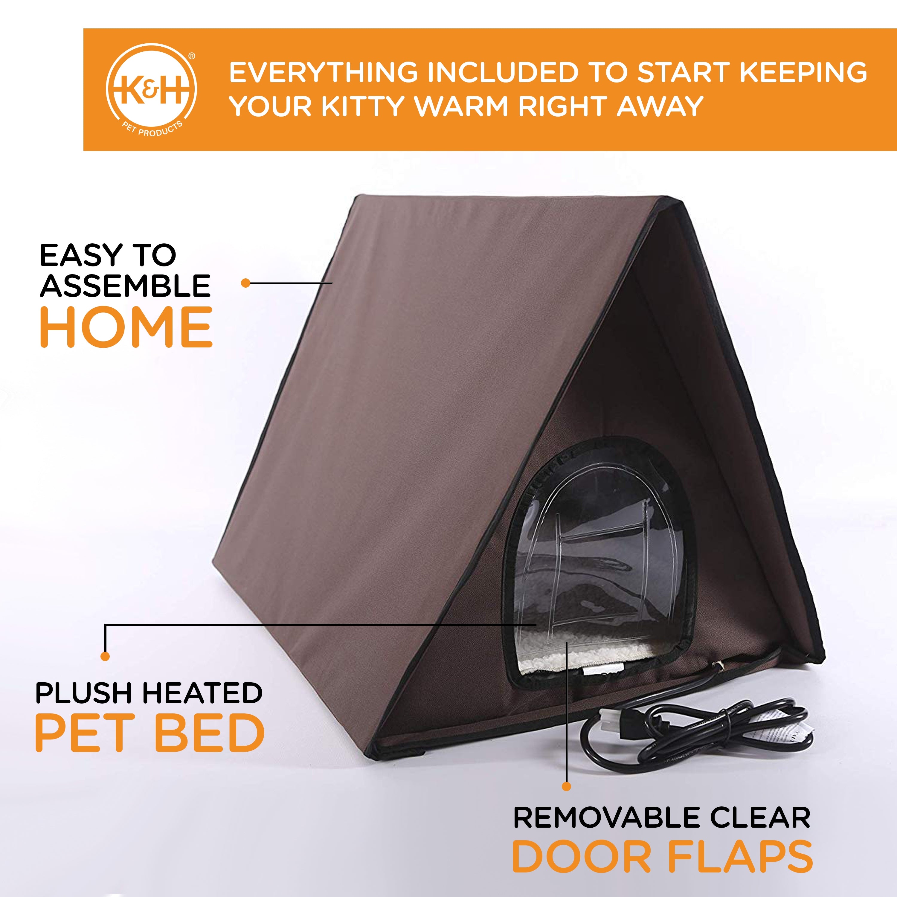 K&H Thermo Outdoor Multi-Kitty A-Frame (Heated & Unheated)-image-2