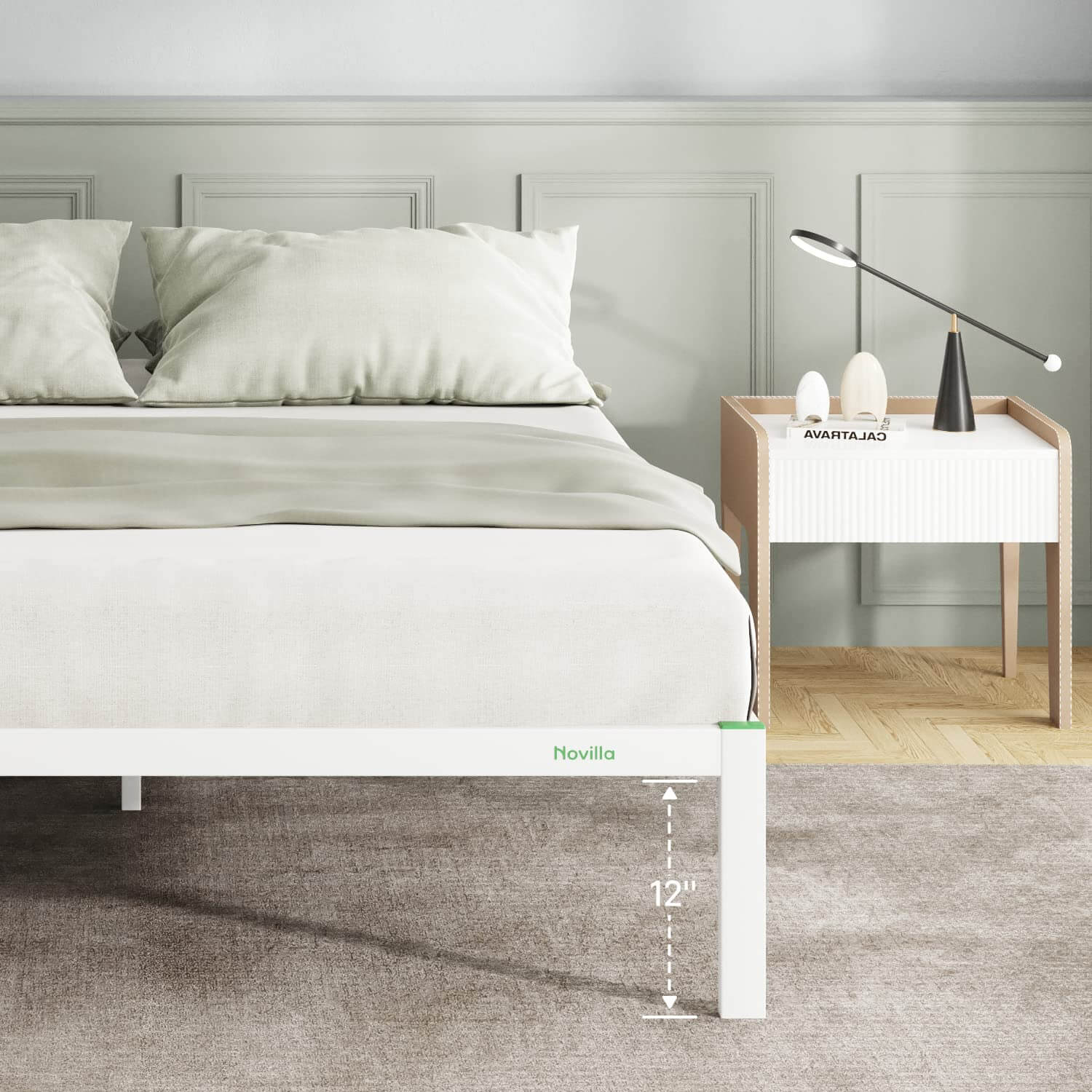 White Platform Bed: Elevate Your Bedroom Style - 2