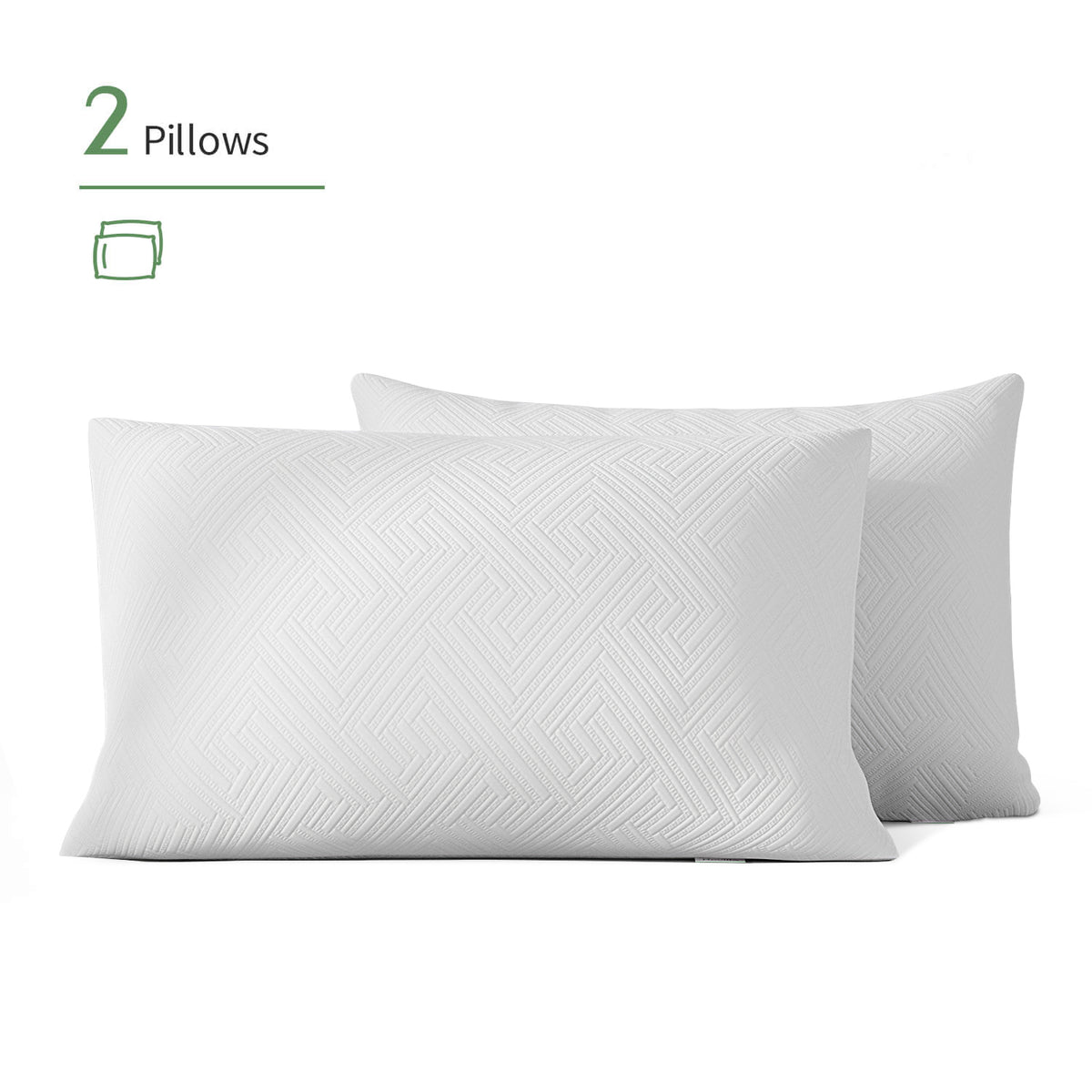 Shredded Memory Foam Pillow, Pillows for Side and Back Sleepers, Soft and Supportive