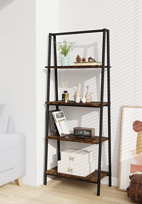 4-Tier Mission Storage Ladder Shelf – Organize with Style