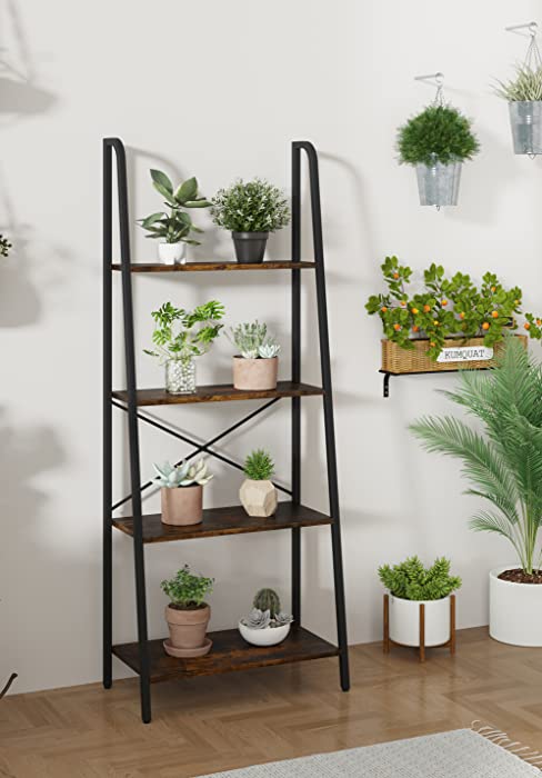 4-Tier Mission Storage Ladder Shelf – Organize with Style