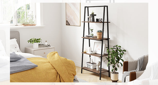 4-Tier Mission Storage Ladder Shelf – Organize with Style