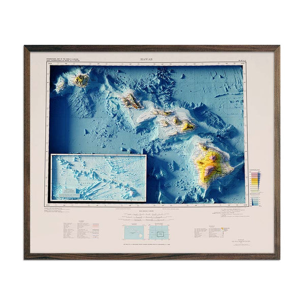 Relief Map of Hawaii