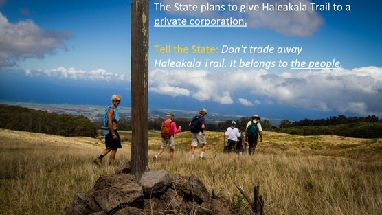 hikers hiking Haleakala Trail in Hawaii