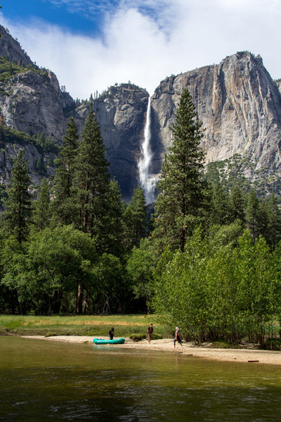 Looking over the Merced River at Yosemite Falls