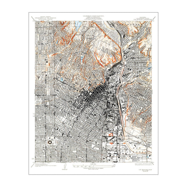 1931 Los Angeles USGS Topographic Map