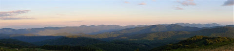 Picturesque panoramic view from outlook at Max Patch