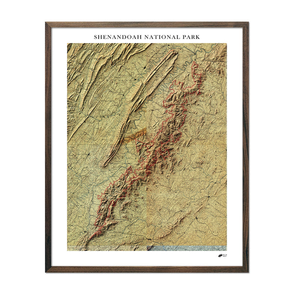 Shenandoah National Park Relief Map