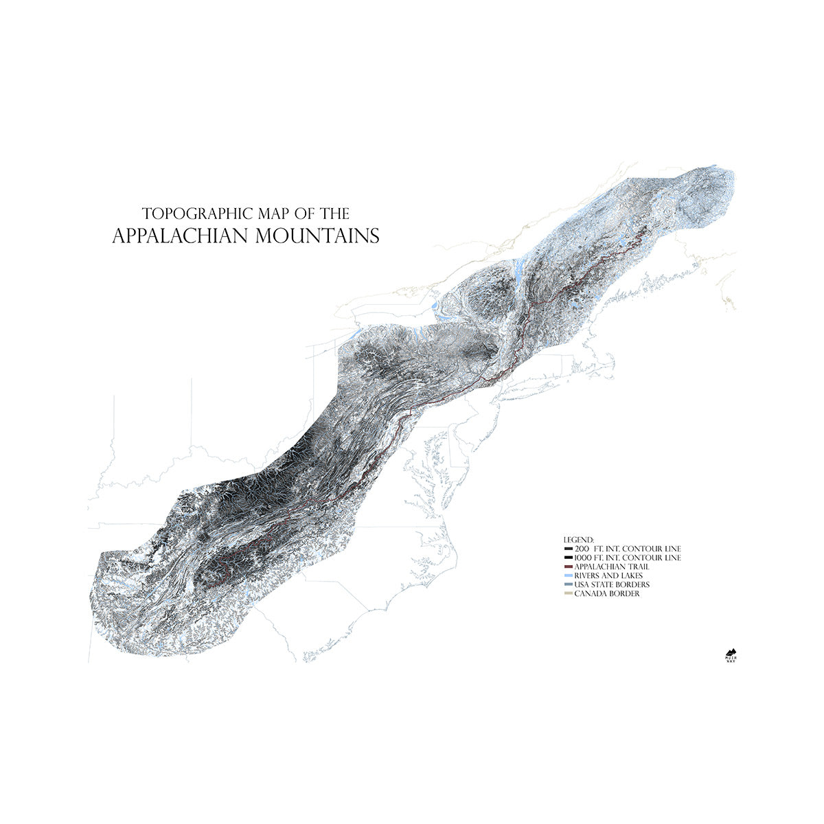 appalachian mountains map