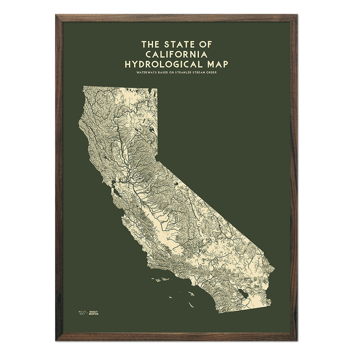 California Hydrological Map Bradley