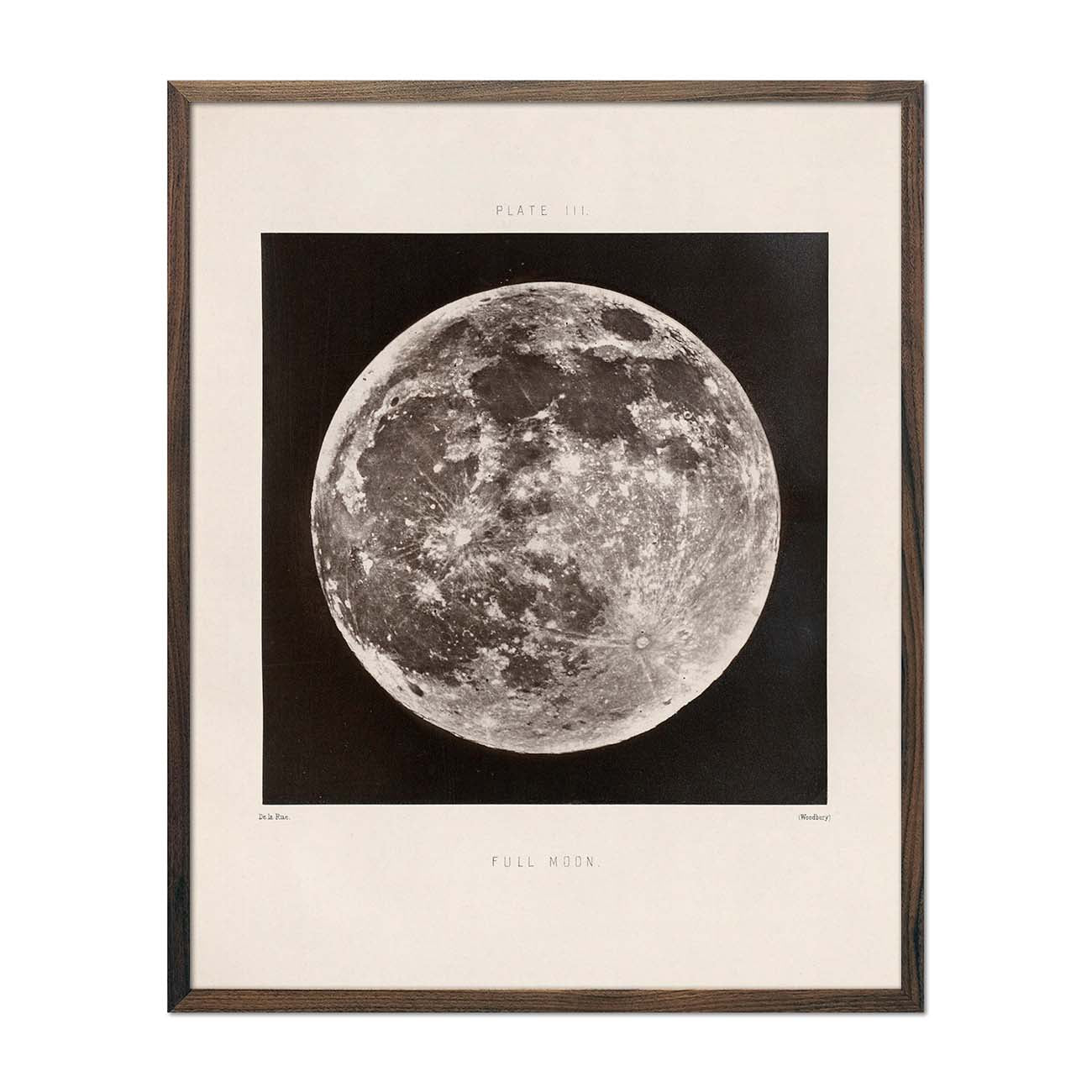 1874 Vintage Mercator Print | Moon Craters Print - Muir Way