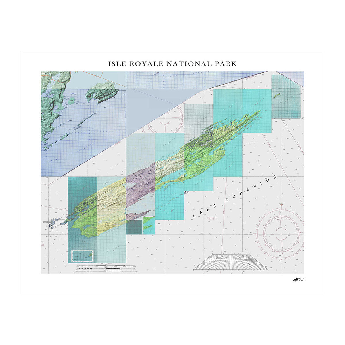 Relief Map of Isle Royale National Park