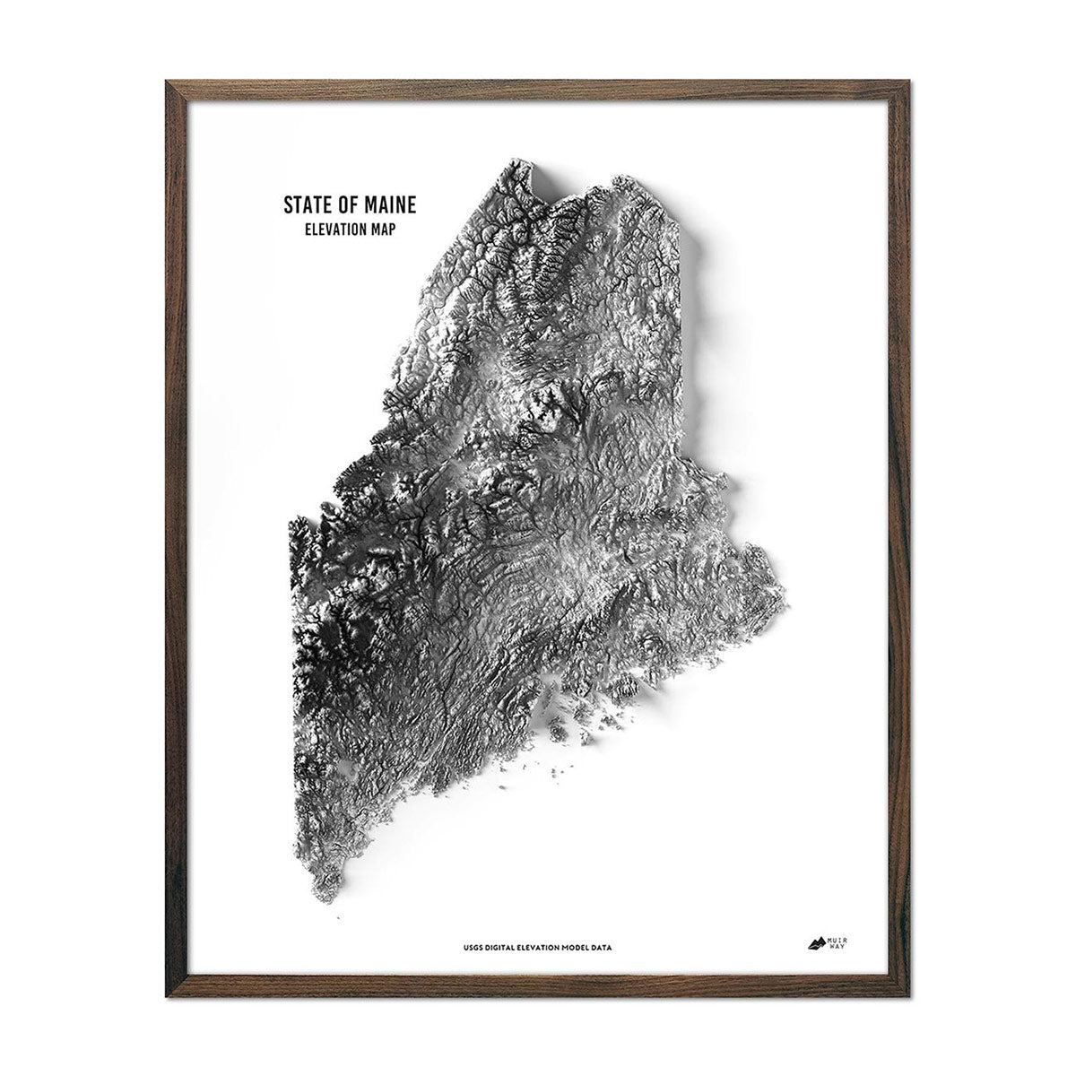 Maine Elevation Map