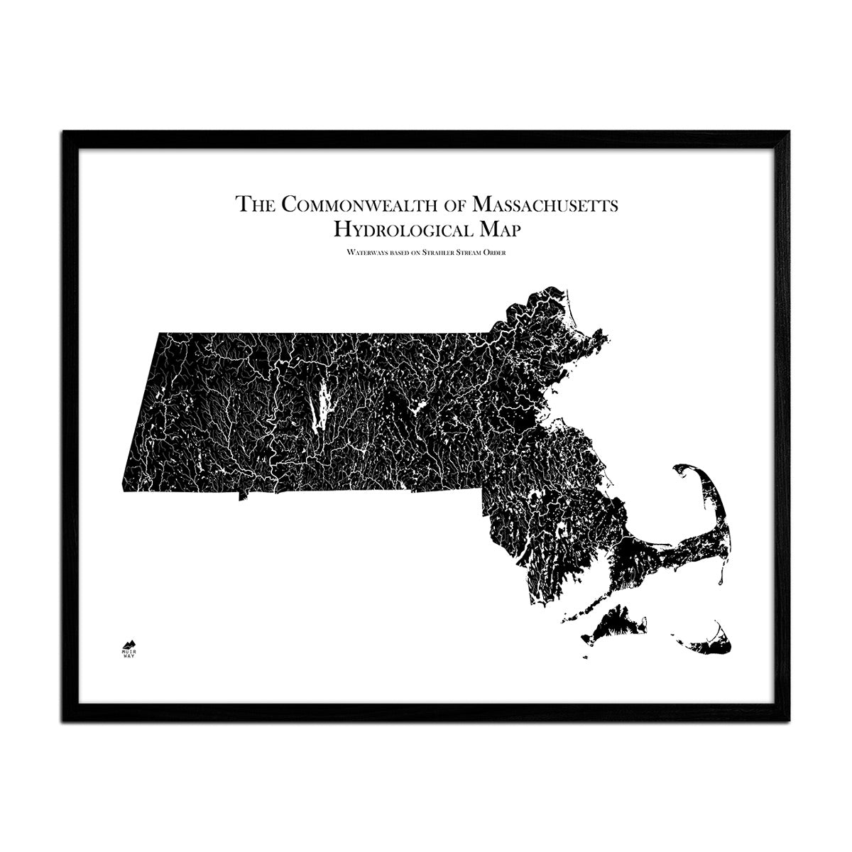 Massachusetts Hydrological Map