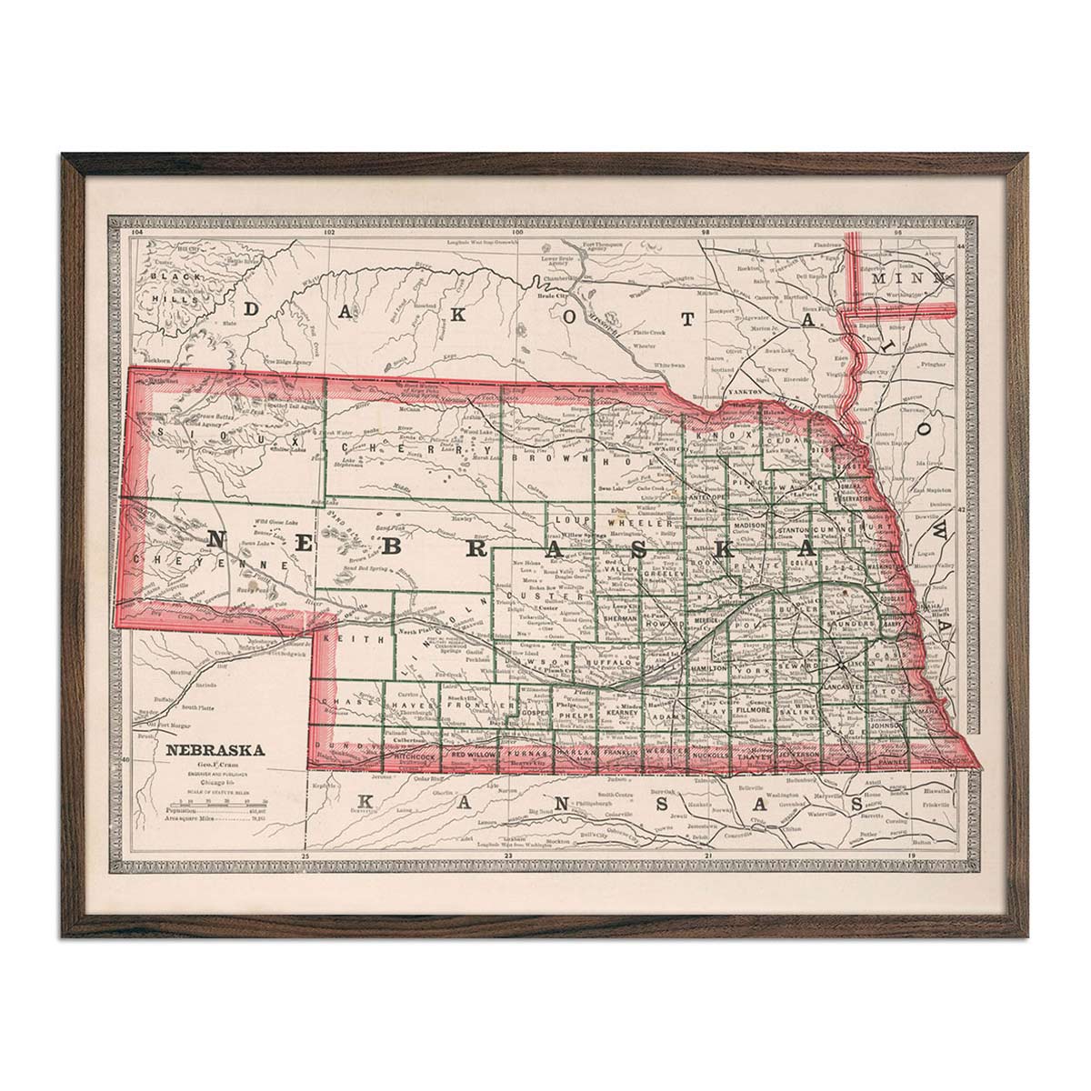 Maine 1883 Map - Muir Way