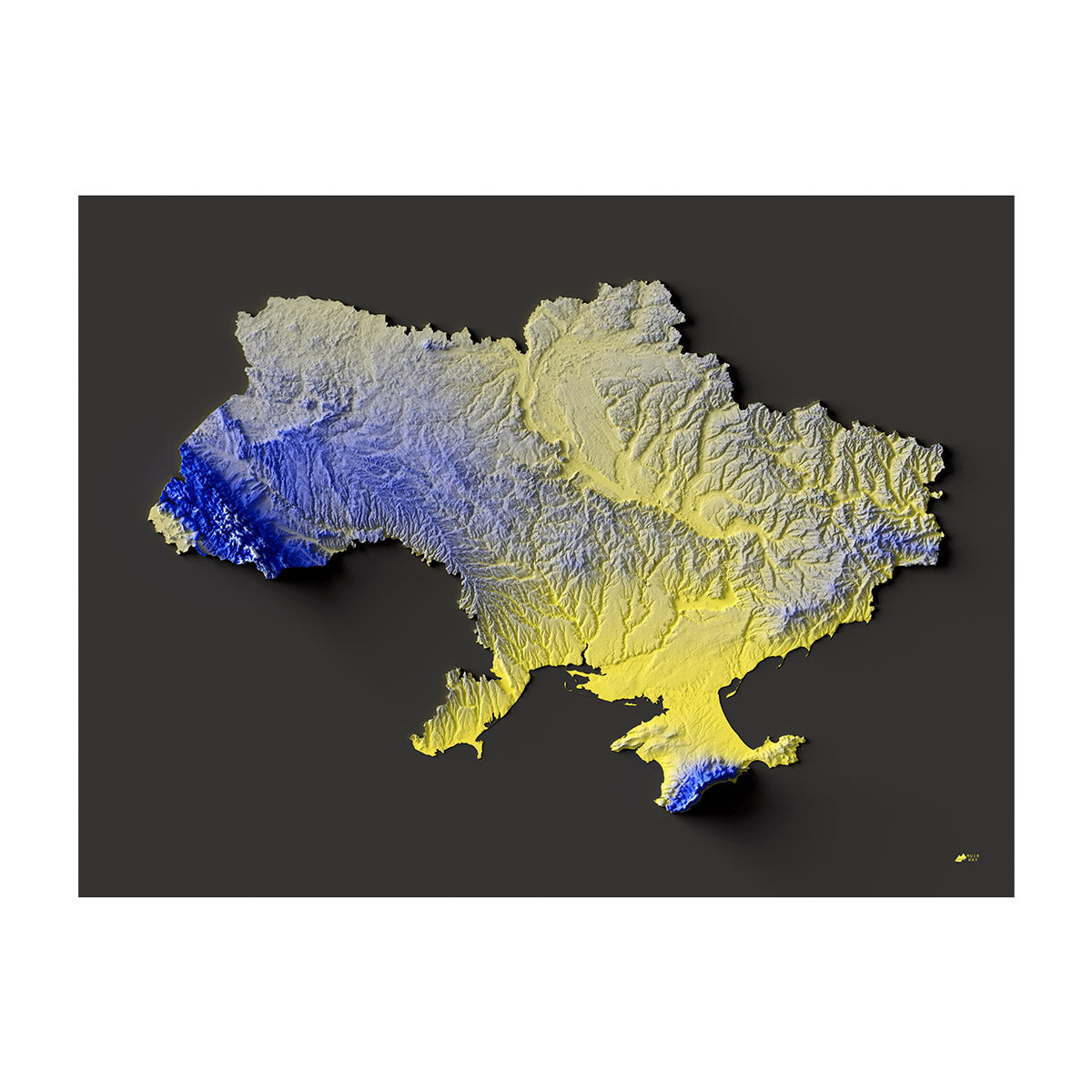 Ukraine Elevation Map