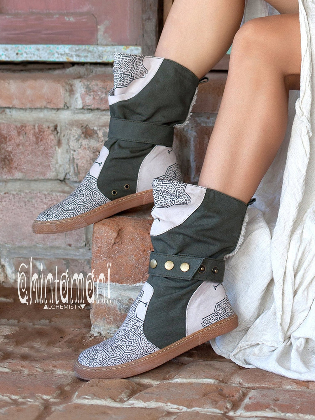 vegan canvas boots