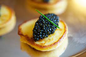 Blinis with Black Caviar Recipe  Caviar Recipes - Fulton Fish Market