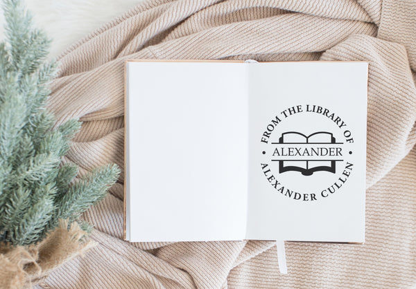 Personalized Library Stamp, Custom Book Stamp