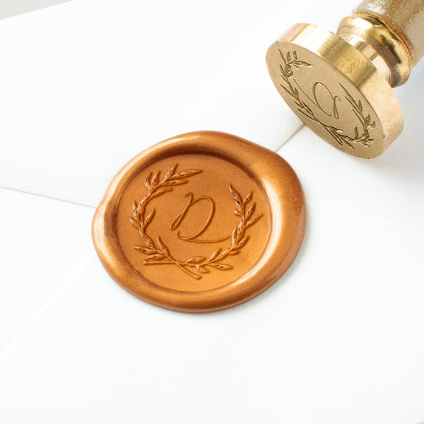 Custom Initial Wax Seal Stamp  Personalized Wax Stamp with Free Wax – Ladd  Stamps